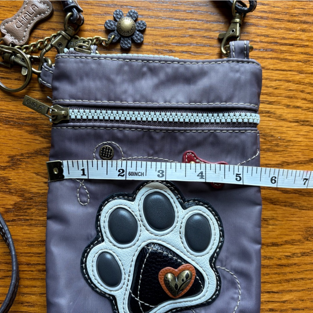 Chala Purple Cell Phone Crossbody Bag with Paw Print - Picture 10 of 11